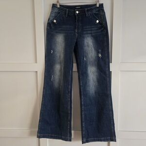 Stylish Flamingals Blue Denim Jeans